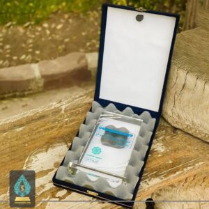 تندیس کریستالی سناتور با باکس سفارشی تولید ثامن تندیس