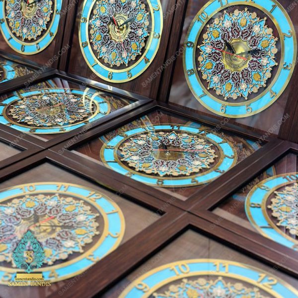 ساعت نفیس معرق دیواری