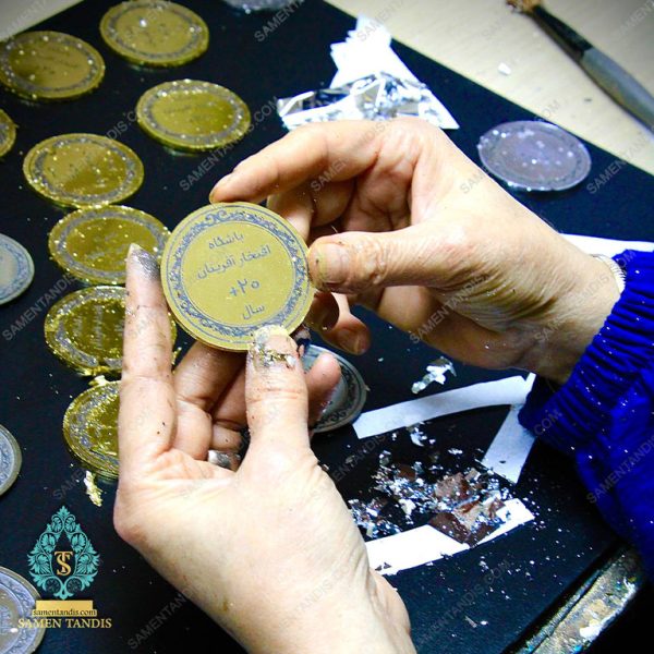 لوح تقدیر رویه طرح فلز با حاشیه L10196 - تصویر 3